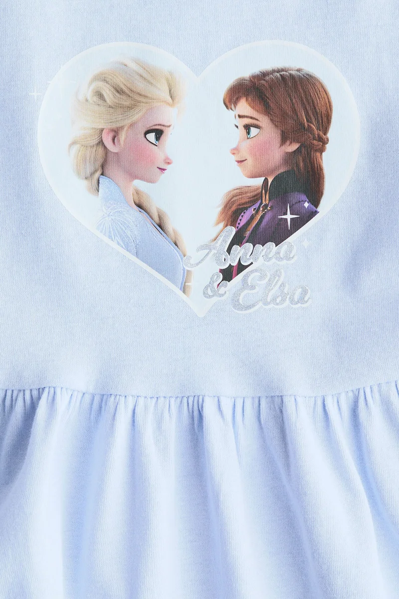 اتش اند ام فستان قطني بطبعة